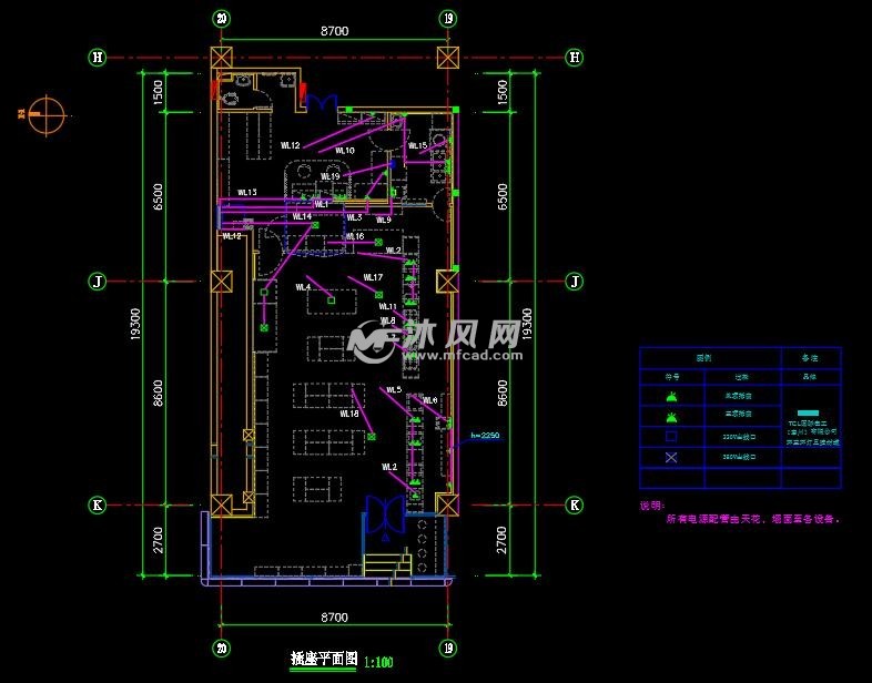 便利店建筑装修水电cad图纸