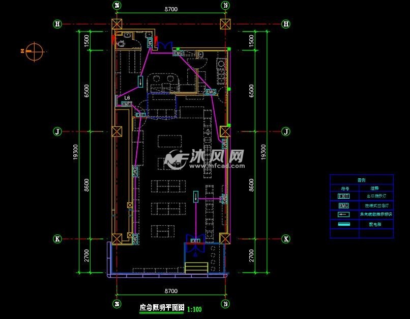 便利店建筑装修水电cad图纸 - 电气工程图纸 - 沐风网