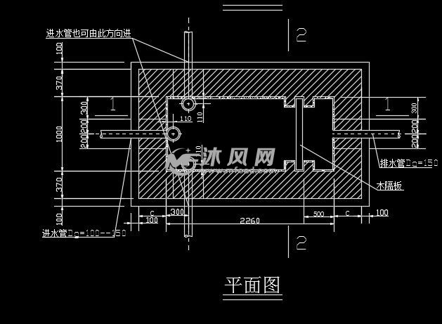 隔油池cad设计图纸