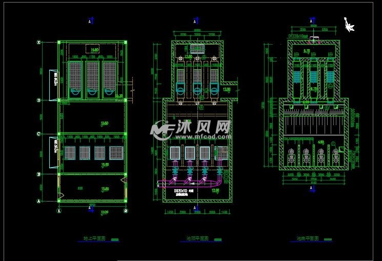 粗格栅及提升泵房平面图