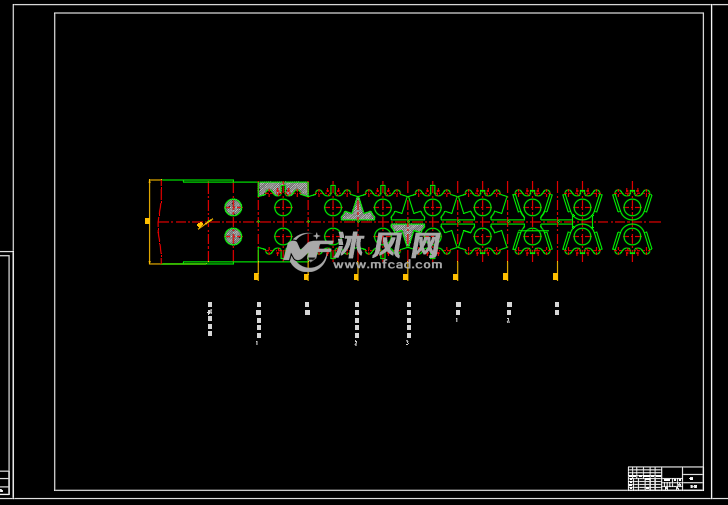 异形垫片级进模排样图