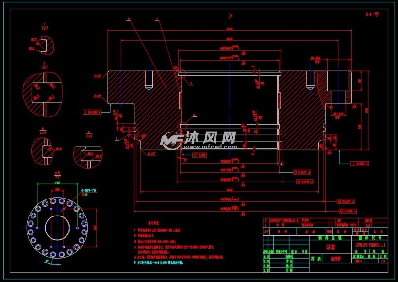 水平下调式三辊卷板机左右油缸 - 液压及气动元件图纸