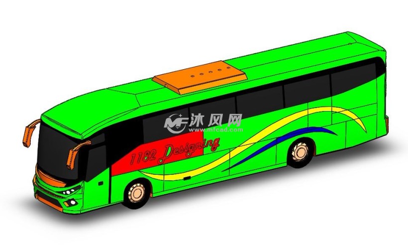巴士公交模型 - 乘用车图纸 - 沐风网