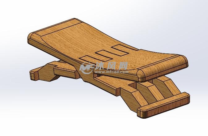鲁班凳三维模型 - 桌图纸 - 沐风网