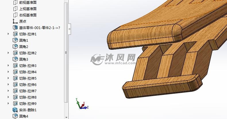 鲁班凳三维模型 - 桌图纸 - 沐风网