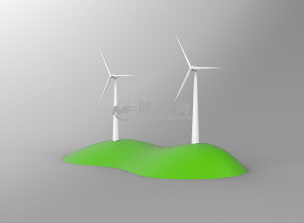 风力发电机组三维