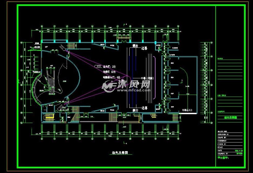 高校音乐厅室内装饰施工图