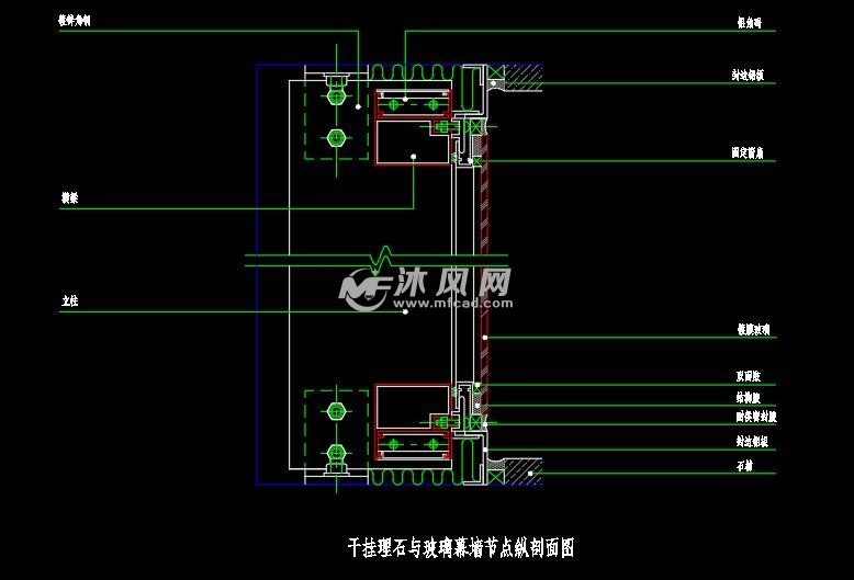 某设备厂房外墙cad施工图 - 办公建筑图纸 - 沐风网