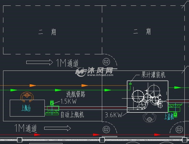 5000果汁生产线详细平面布局图