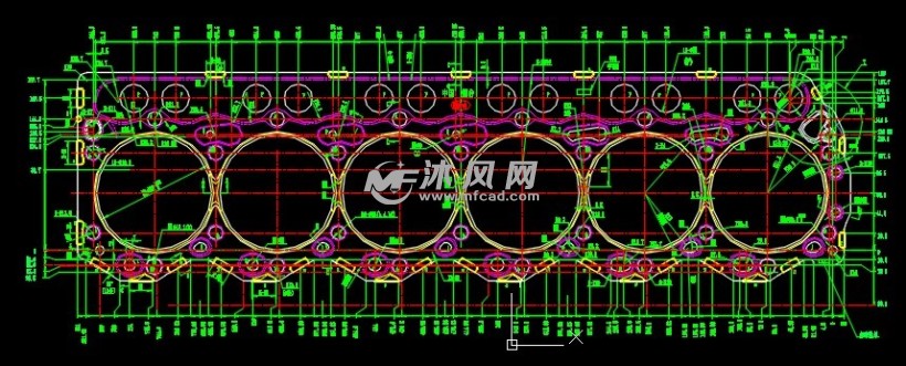 六缸发动机气缸盖垫片