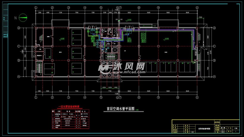 首层空调水管平面图