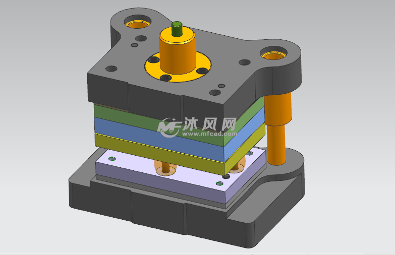 冲孔落料复合模3d装配图