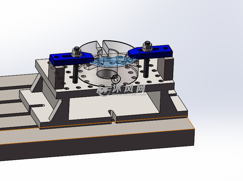 三轴加工中心用三爪卡盘排屑夹具