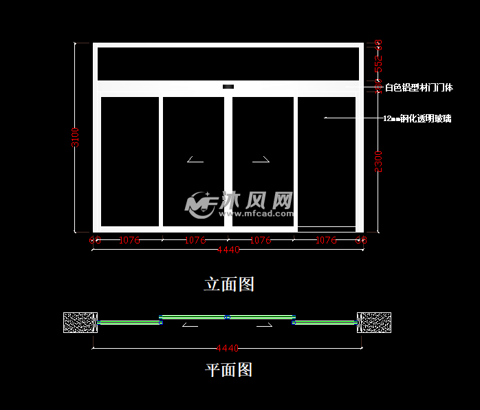 常用自动门施工图