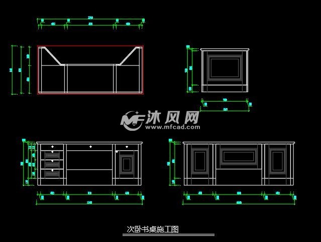 全屋定制柜体cad施工图 - cad建筑图纸 - 沐风网