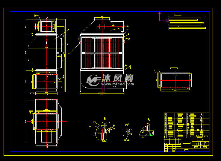 原创200平方空气预热器图纸