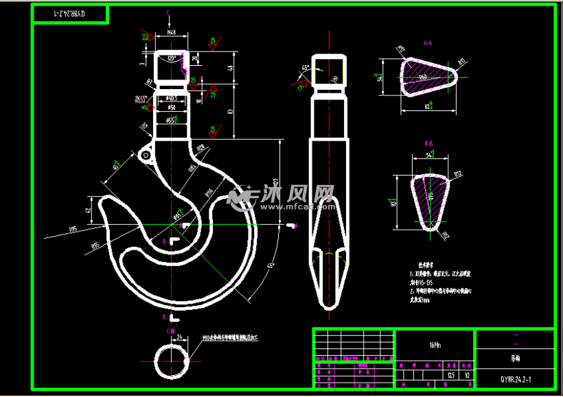 8t起重主钩加工详图 - 小五金模型图纸 - 沐风网