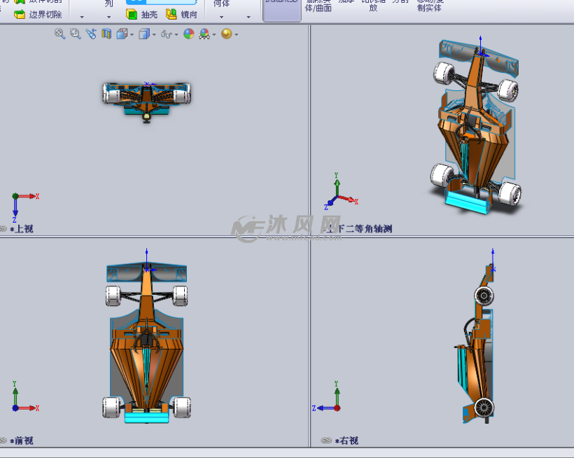 迈凯轮(f1)赛车设计模型三视图