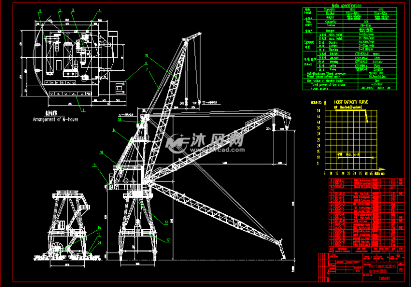 50t及250t门座式起重机总图
