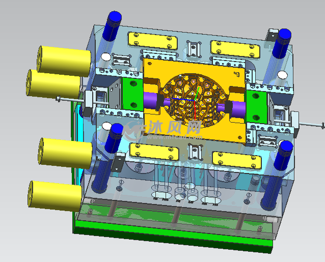 螺纹上端盖模具3d