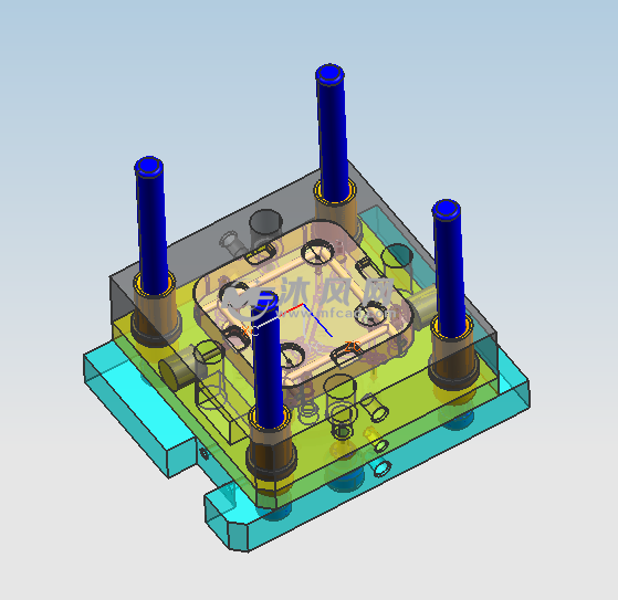 盖子360倒扣模具3d