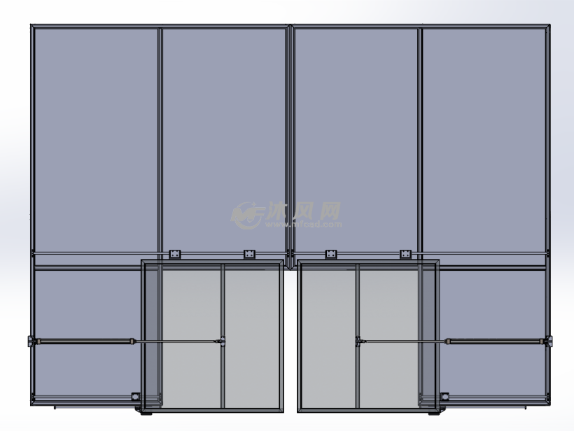 气动开合门_焊接房