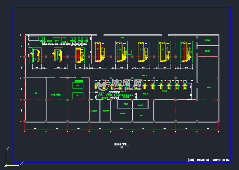 制冷机房设备平面图