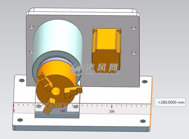三爪卡盘旋转夹具
