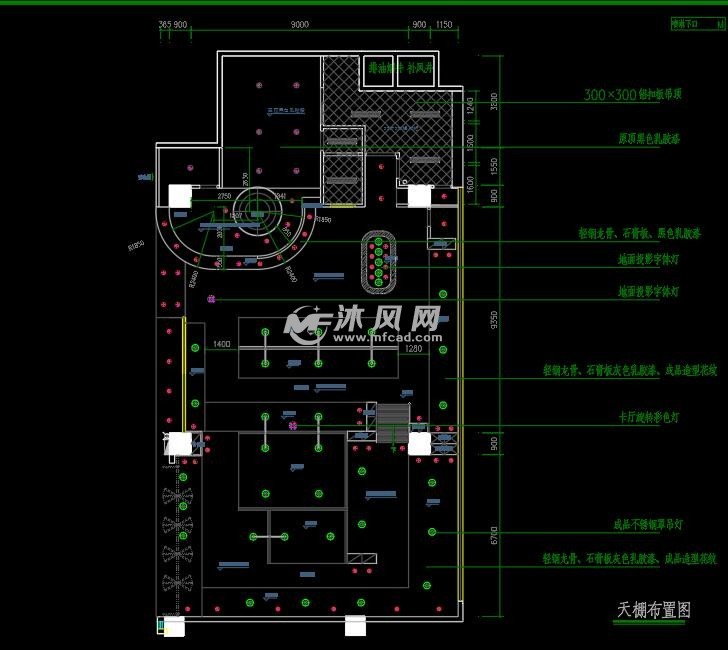 时尚烤鱼店装饰水电cad施工图