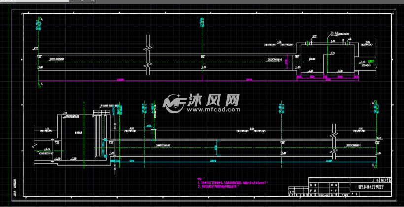 电厂循环水压力管道设计施工图 - 环保图纸 - 沐风网