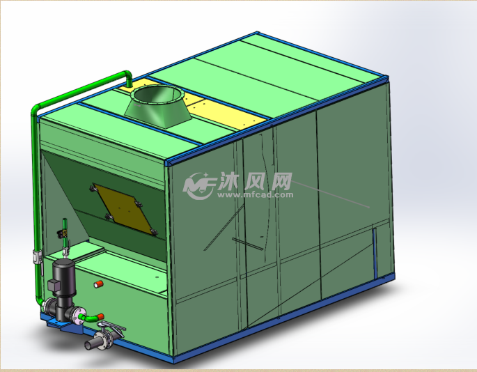 水帘柜喷漆房模型