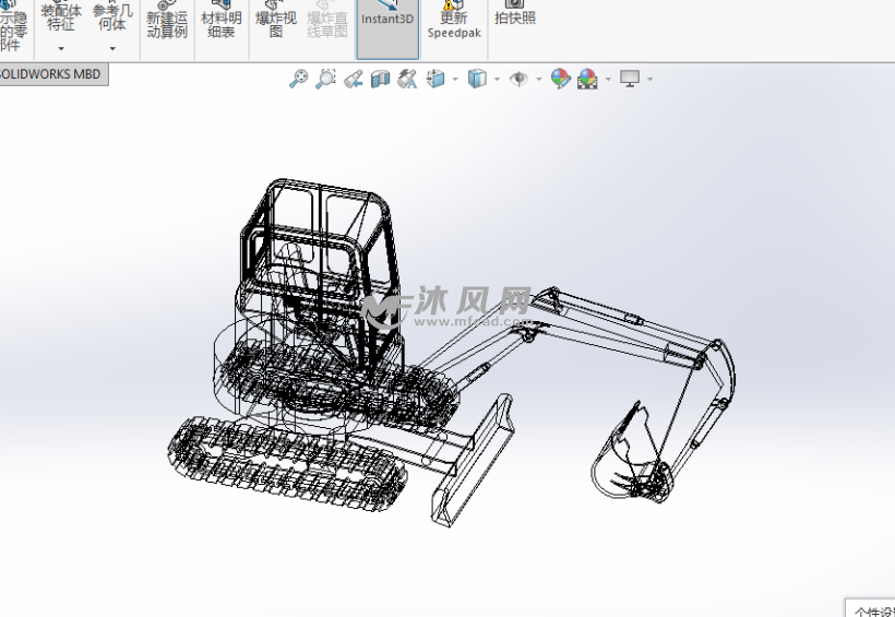 微型挖掘机模型