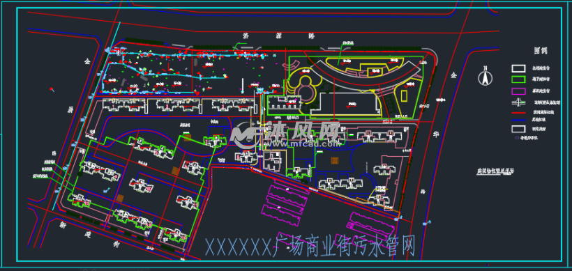 广场商业街雨水管网设计图纸