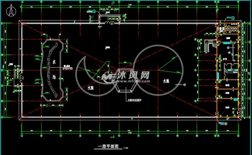 海珍品养殖大棚一层平面图