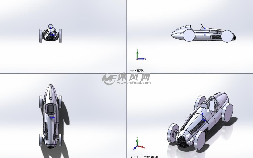 火箭车设计模型三视图