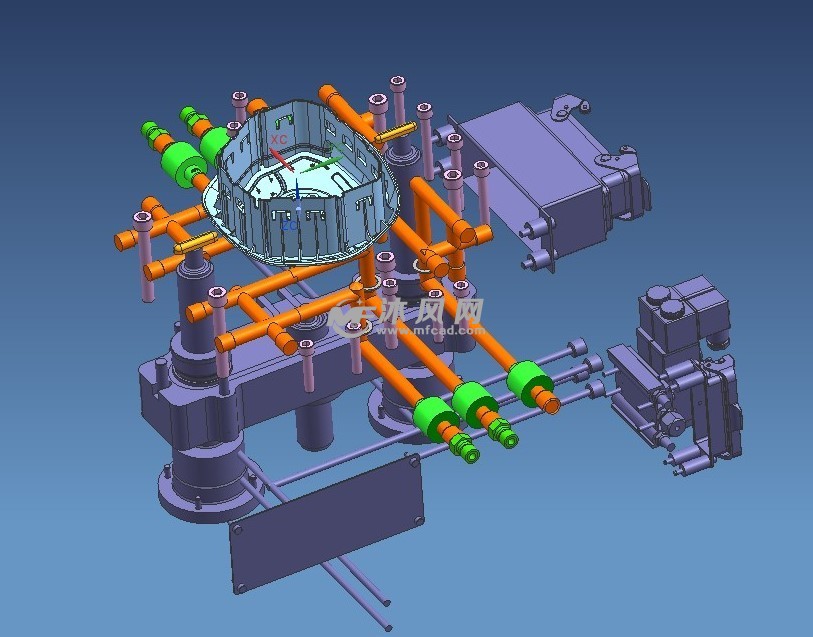 dab主气囊盖板3d模具