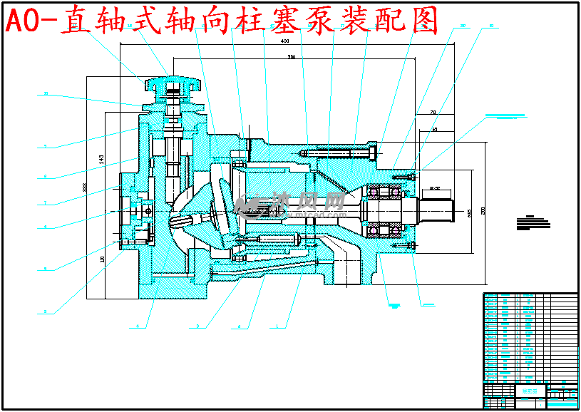 直轴式轴向柱塞泵设计图