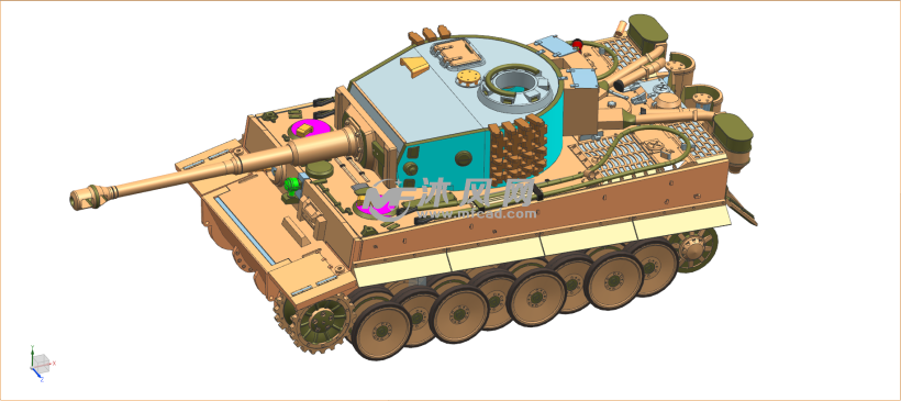 tiger-虎式坦克 - 军工模型图纸 - 沐风网