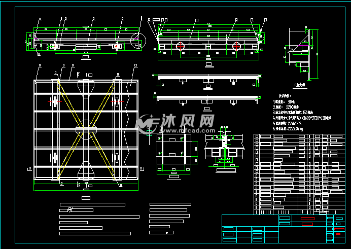 3.6米隧道窑窑车cda图纸