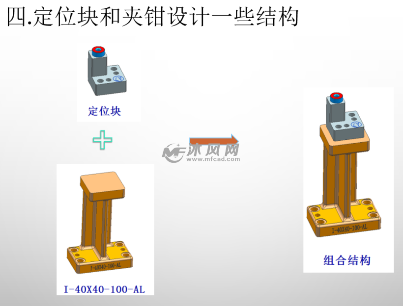 0汽车检具设计教程 本节主要介绍定位块的类型,定位块在图纸上的表示