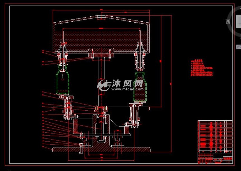 常压灌装机图 - 包装机械图纸 - 沐风网