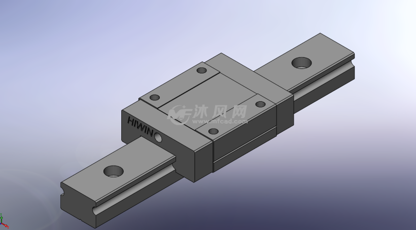 直线滑轨三维 小五金模型图纸 沐风网