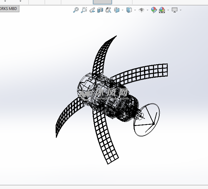 卫星空间站设计模型线形图
