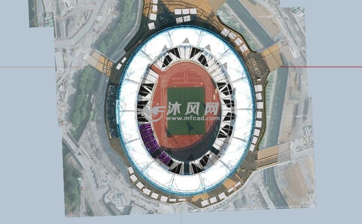 现代体育场设计图 - 建筑模型图纸 - 沐风网