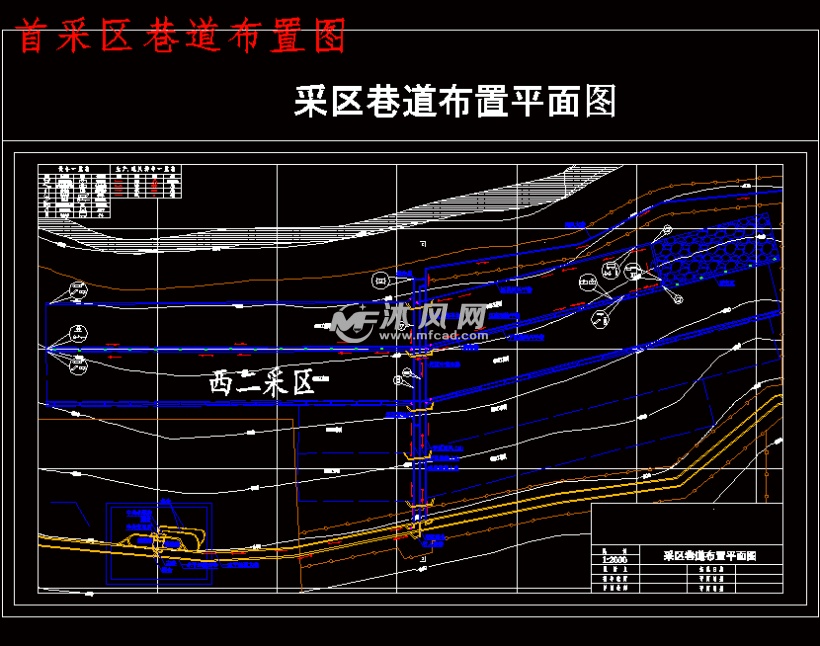 首采区巷道布置图