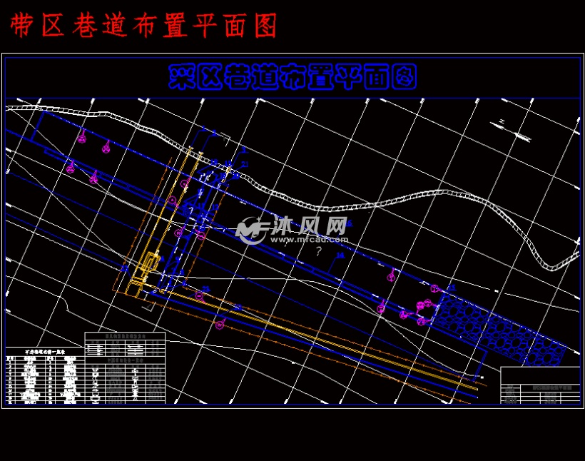 带区巷道布置平面图