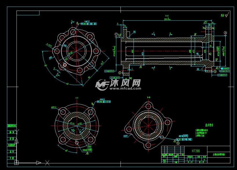 左臂壳体零件图设计