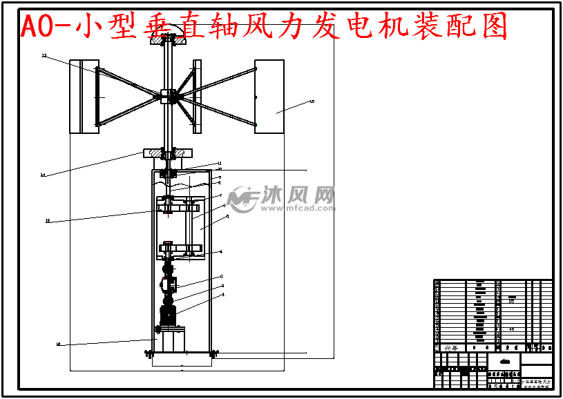 小型风力发电机的设计 - 设计方案图纸 - 沐风网