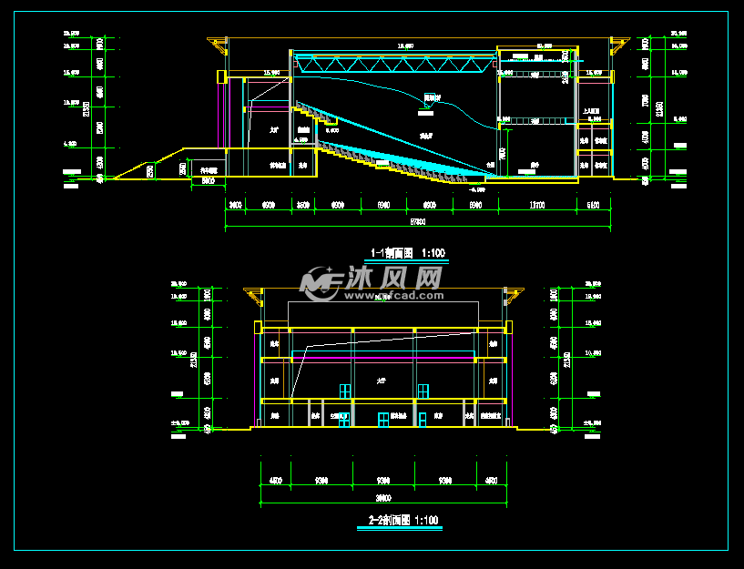 三层小型现代影剧院建筑设计图