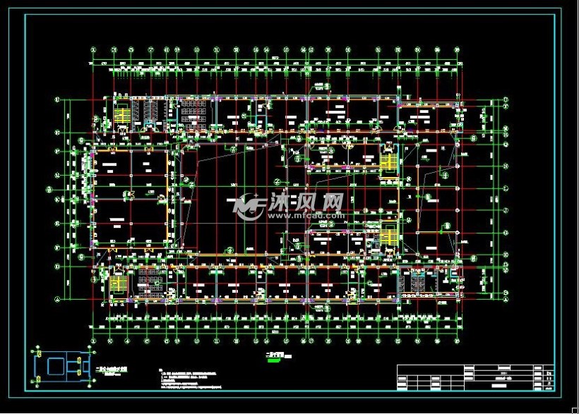 小学5层教学楼建筑图